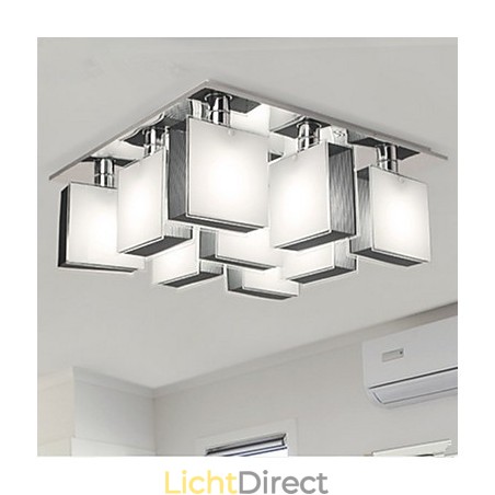 Moderne, eigentijdse, verchroomde metalen inbouwkast