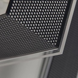 Moderne, eigentijdse, verchroomde metalen inbouwkast