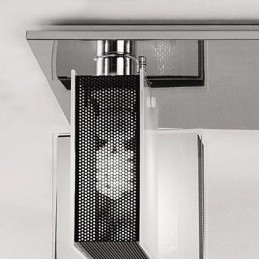 Moderne, eigentijdse, verchroomde metalen inbouwkast