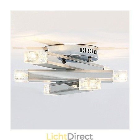 Moderne plafondlamp met 6 lampen in chique design Moderne plafondlamp met 6 lampen in chique design