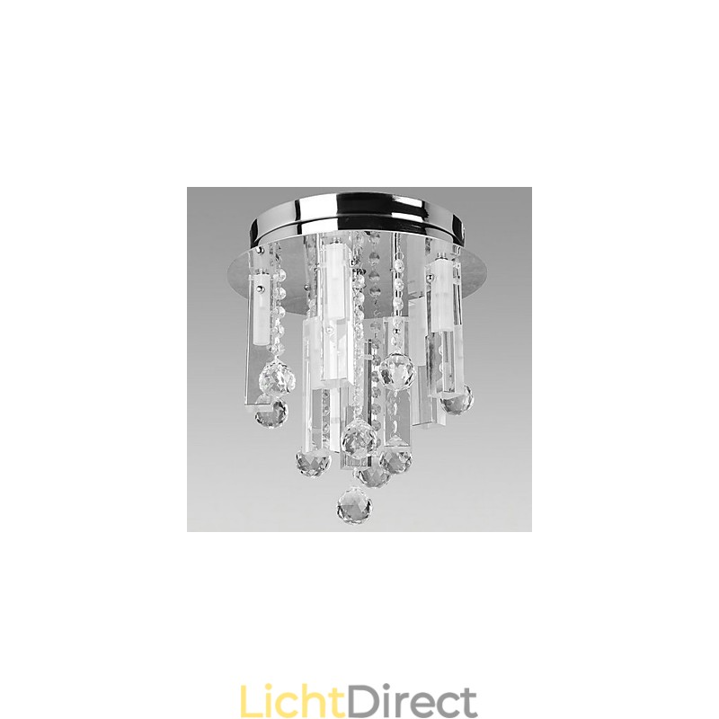 Kristallen plafondlamp met 8 lampen