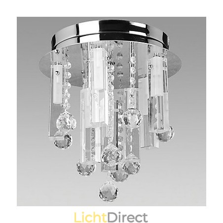 Kristallen plafondlamp met 8 lampen