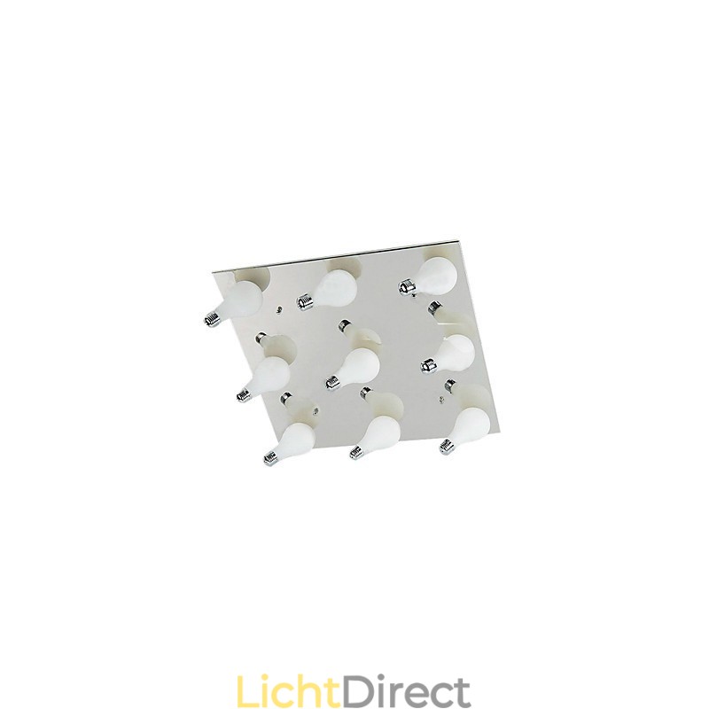 Moderne inbouwspot met 9 lampen in vierkant (G4-lampvoet)