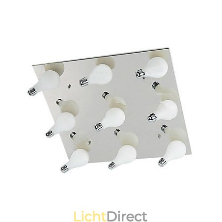 Moderne inbouwspot met 9 lampen in vierkant (G4-lampvoet) Moderne inbouwspot met 9 lampen in vierkant (G4-lampvoet)
