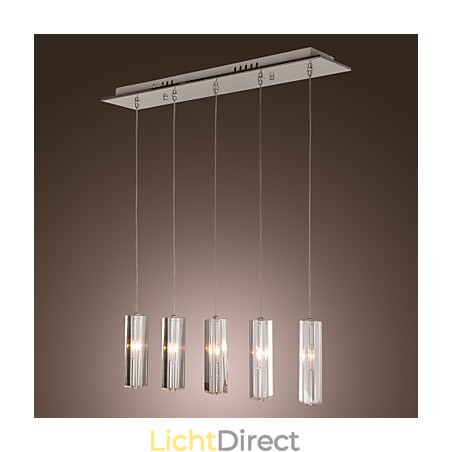 Moderne eigentijdse eiland kristal chroom metalen hanglamp Moderne eigentijdse eiland kristal chroom metalen hanglamp