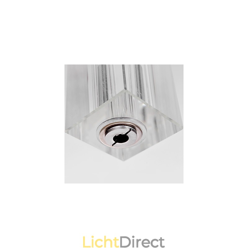 Moderne eigentijdse eiland kristal chroom metalen hanglamp