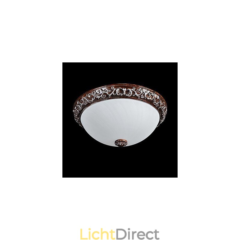 Inbouwlamp Glas Hars Zilver Snijwerk Europees Klassiek