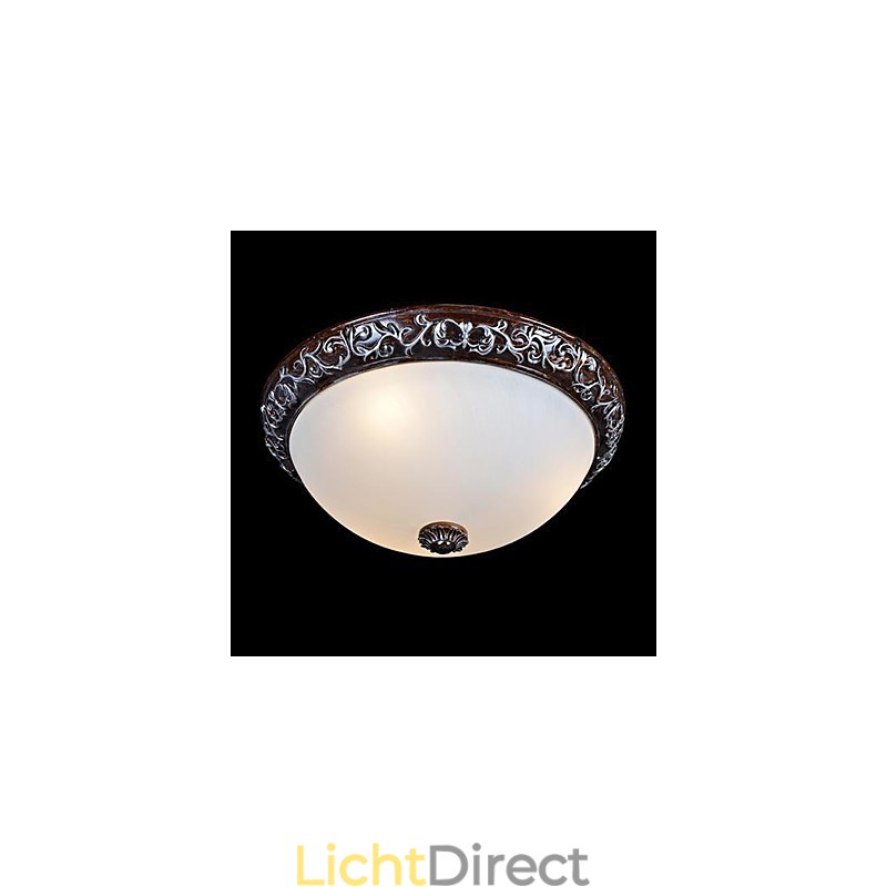 Inbouwlamp Glas Hars Zilver Snijwerk Europees Klassiek