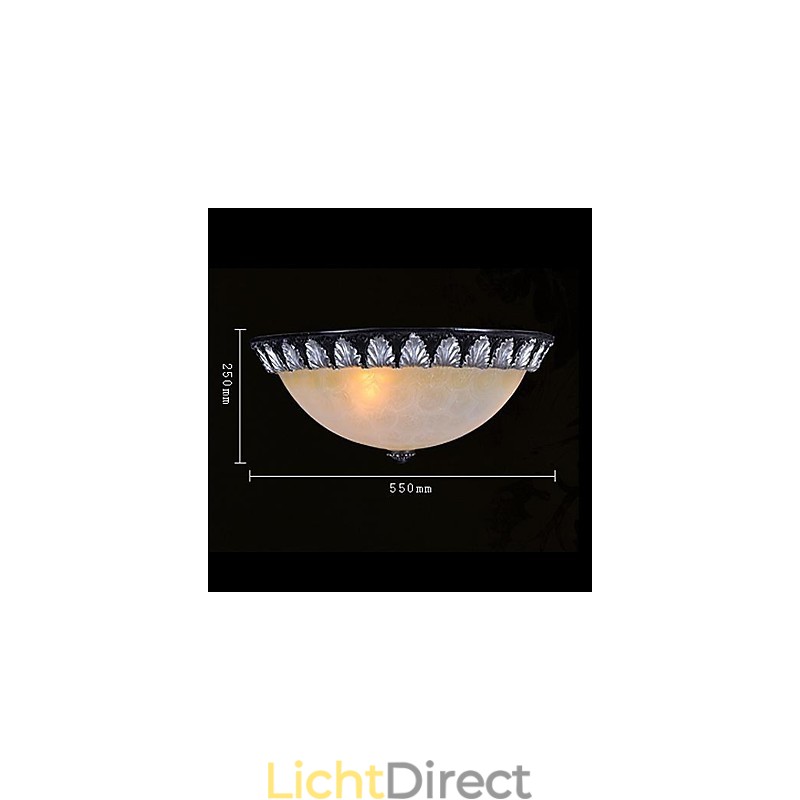 Inbouwlamp Patroon Glas Hars Zilver Snijwerk Europees Klassiek