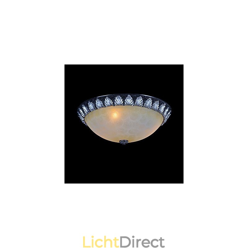Inbouwlamp Patroon Glas Hars Zilver Snijwerk Europees Klassiek