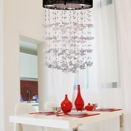 Moderne semi-inbouwlamp met 3 lampen in vlinderstijl