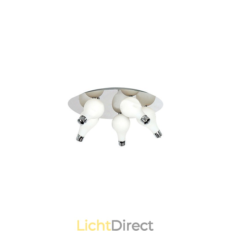 Moderne inbouwspot met 5 lampen in ronde vorm (G4-lampvoet)