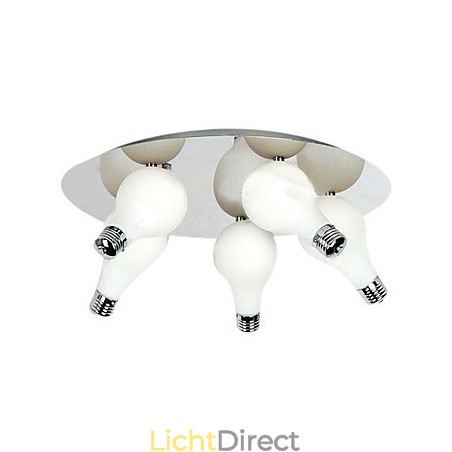 Moderne inbouwspot met 5 lampen in ronde vorm (G4-lampvoet) Moderne inbouwspot met 5 lampen in ronde vorm (G4-lampvoet)