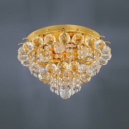 Moderne kristallen plafondlamp met 5 lampen