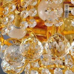 Moderne kristallen plafondlamp met 5 lampen