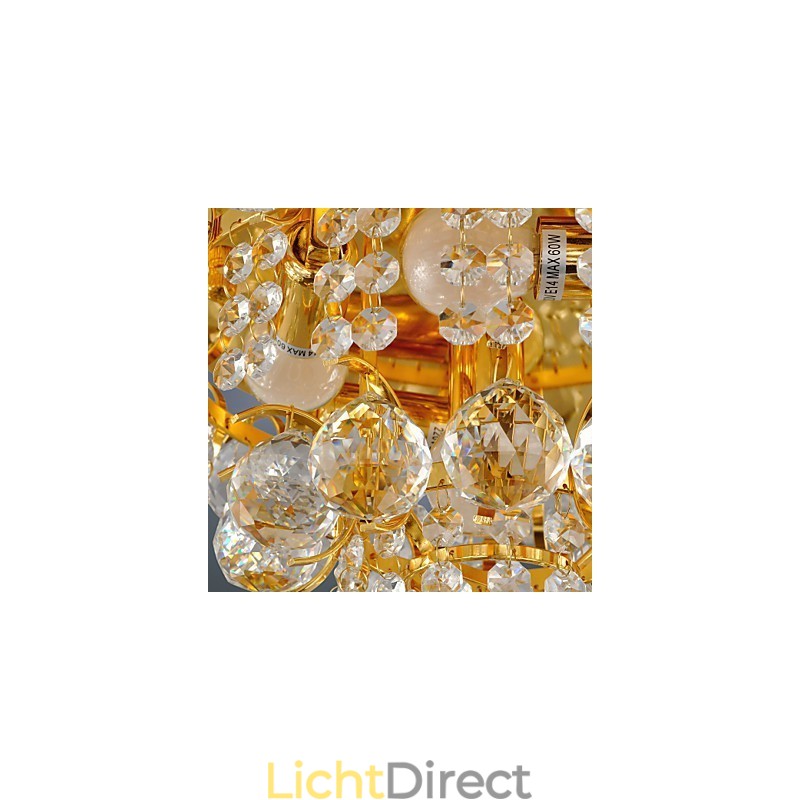 Moderne kristallen plafondlamp met 5 lampen