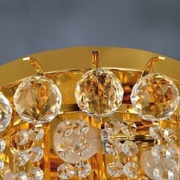 Moderne kristallen plafondlamp met 5 lampen