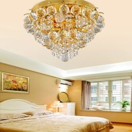 Moderne kristallen plafondlamp met 5 lampen
