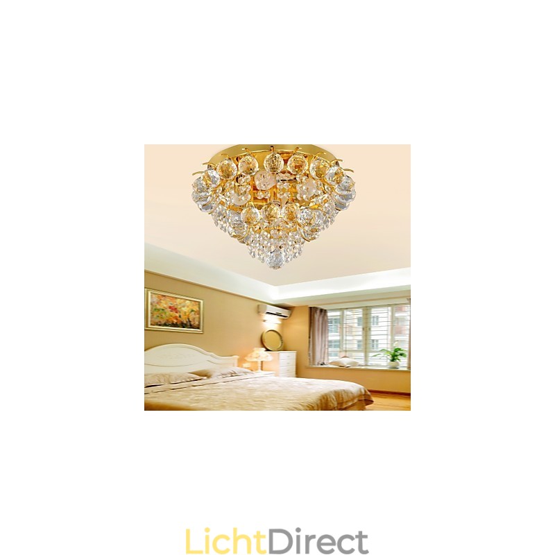 Moderne kristallen plafondlamp met 5 lampen