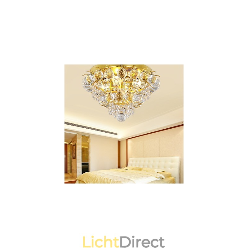 Moderne kristallen plafondlamp met 5 lampen