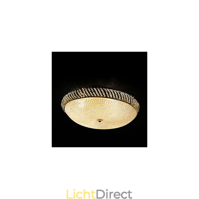 Luxe plafondlamp met 4 lampen in goud