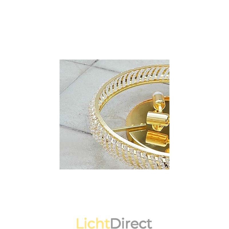 Luxe plafondlamp met 4 lampen in goud