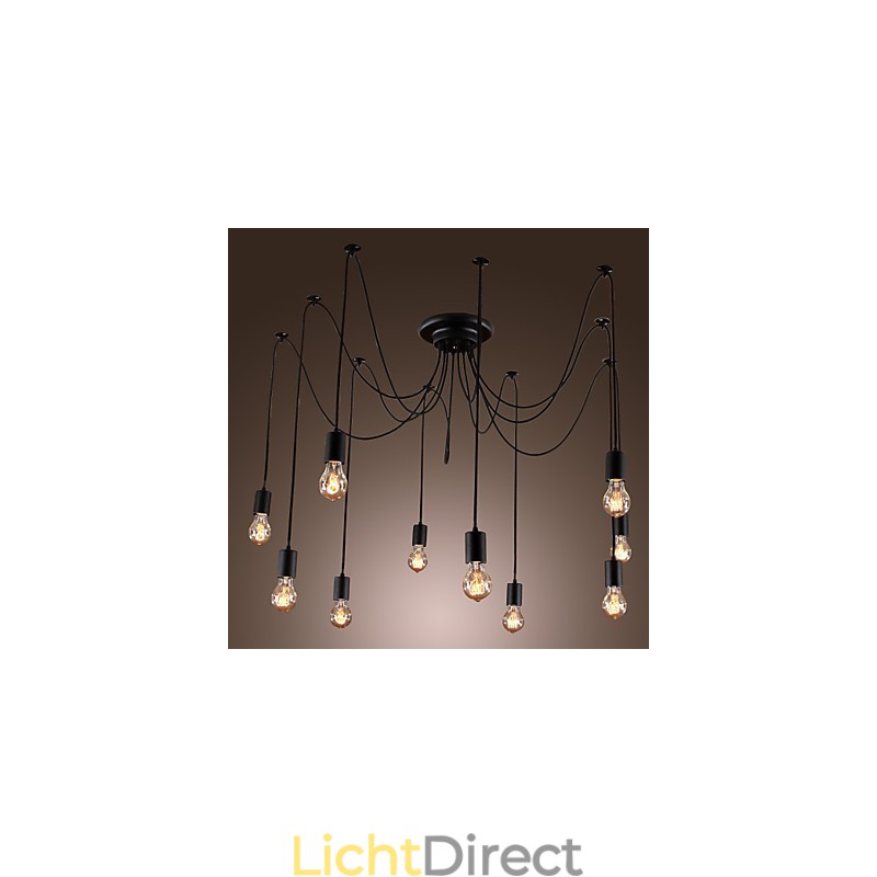 Kroonluchter Vintage Design Lampen Inbegrepen Living 10 Lampen Hanglamp