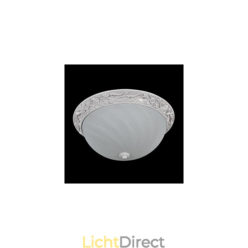 Witte plafondlamp van glas, kunsthars, Europees klassiek