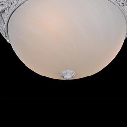 Witte plafondlamp van glas, kunsthars, Europees klassiek