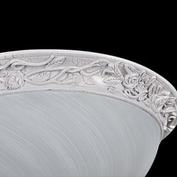 Witte plafondlamp van glas, kunsthars, Europees klassiek