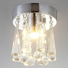 1 Lichte Semi Flush Mount in Kristal