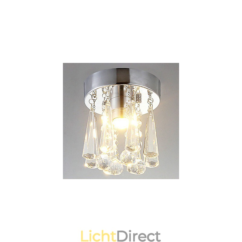1 Lichte Semi Flush Mount in Kristal