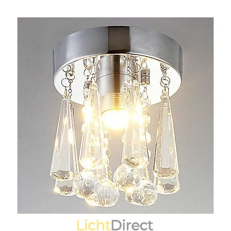 1 Lichte Semi Flush Mount in Kristal 1 Lichte Semi Flush Mount in Kristal