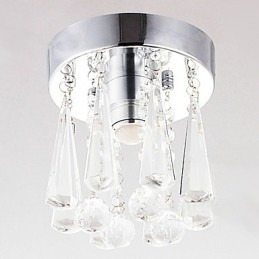 1 Lichte Semi Flush Mount in Kristal