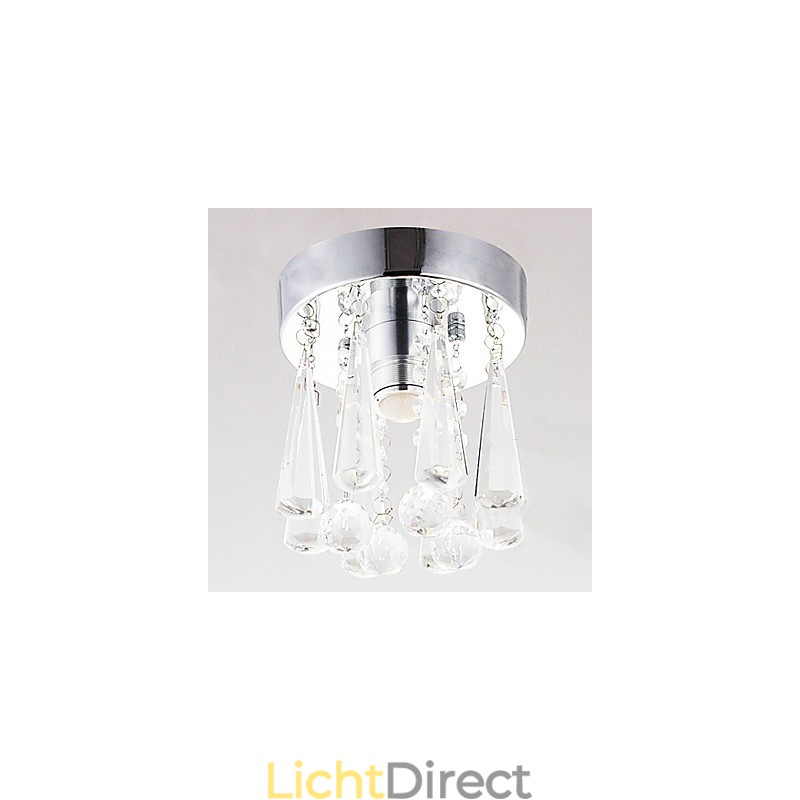 1 Lichte Semi Flush Mount in Kristal