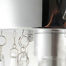 1 Lichte Semi Flush Mount in Kristal