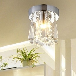 1 Lichte Semi Flush Mount in Kristal