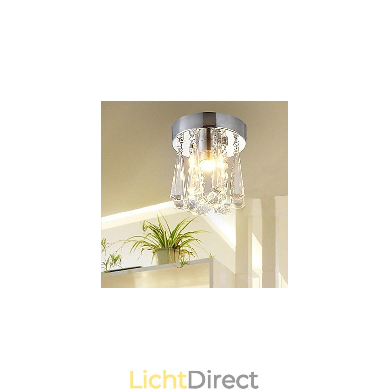 1 Lichte Semi Flush Mount in Kristal