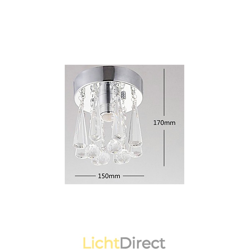 1 Lichte Semi Flush Mount in Kristal