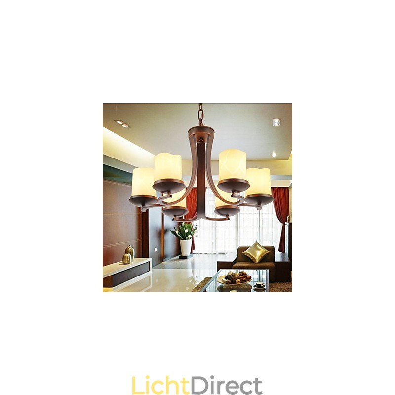 Traditionele klassieke retro mini-stijl schilderij metalen kroonluchter