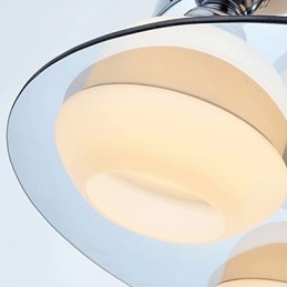 Moderne plafondlamp inbouw 5 lampen eigentijds metaal
