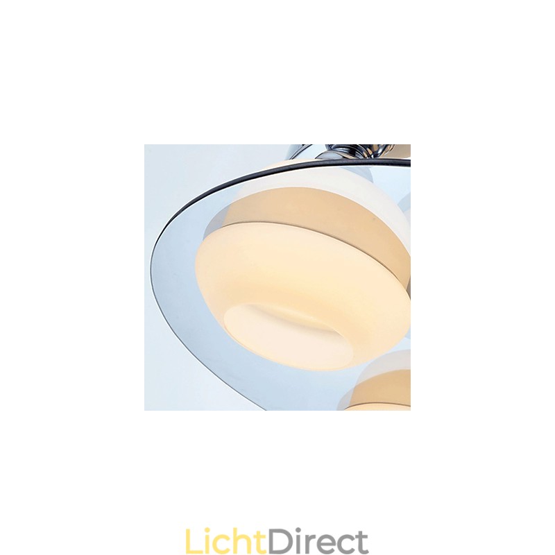 Moderne plafondlamp inbouw 5 lampen eigentijds metaal