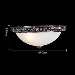 Inbouwlamp Glas Hars Zilver Snijwerk Europees Klassiek