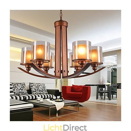 Traditionele klassieke retro mini-stijl schilderij metalen kroonluchter