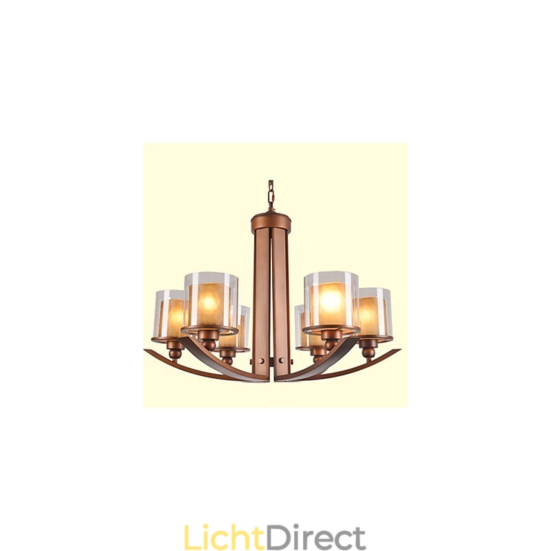 Traditionele klassieke retro mini-stijl schilderij metalen kroonluchter