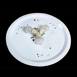 Witte plafondlamp van glas, kunsthars, Europees klassiek