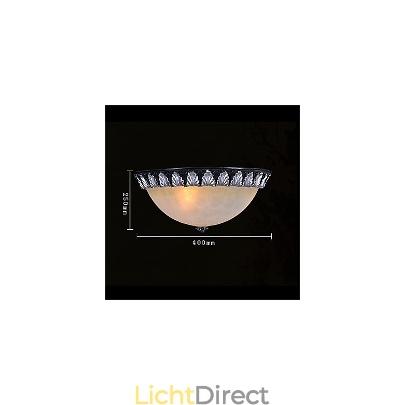 Inbouwlamp Patroon Glas Hars Zilver Snijwerk Europees Klassiek