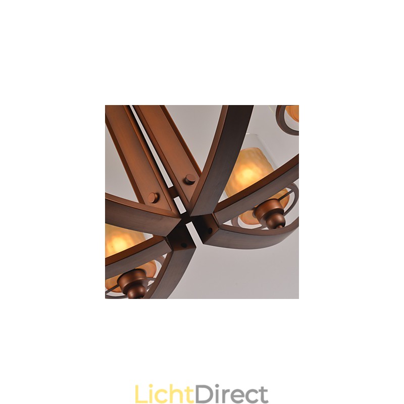 Traditionele klassieke retro mini-stijl schilderij metalen kroonluchter