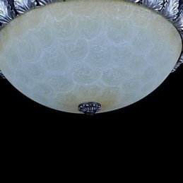 Inbouwlamp Patroon Glas Hars Zilver Snijwerk Europees Klassiek