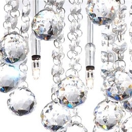 Moderne kristallen semi-inbouwlamp met 8 lampen (G4-lampvoet)